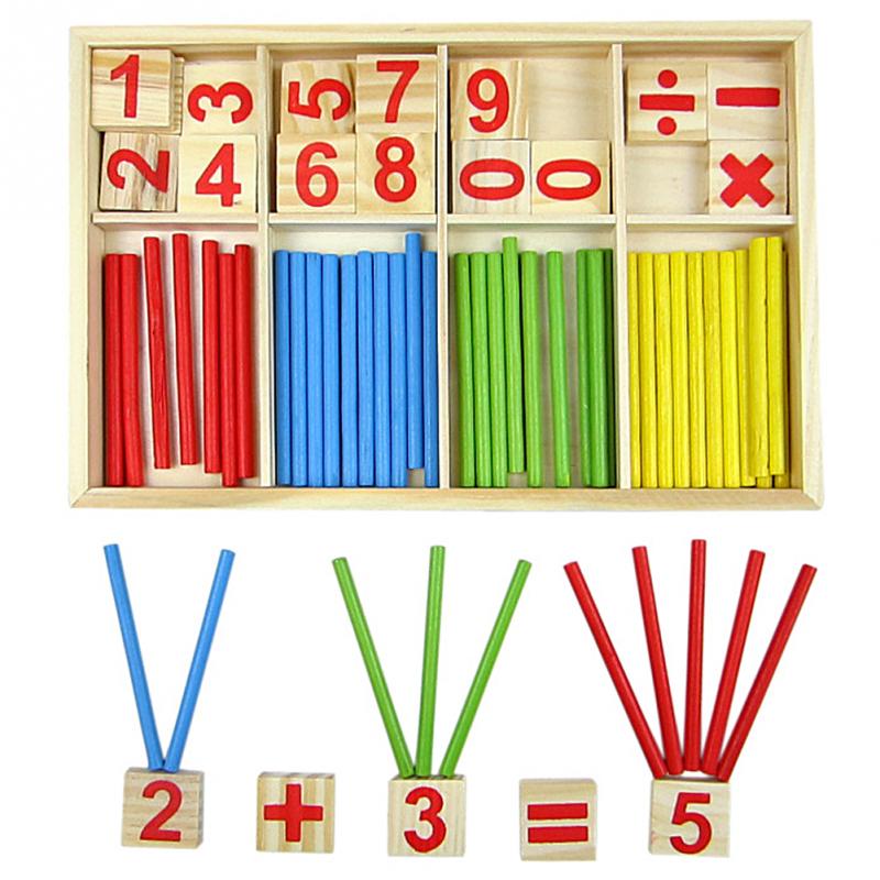 Wooden Educational Math Toy – Montessori, Sticks and Blocks