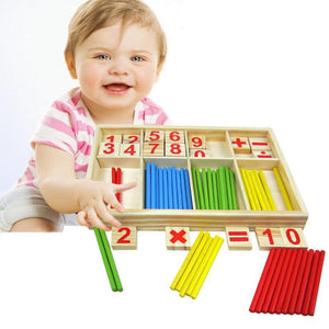 Wooden Educational Math Toy – Montessori, Sticks and Blocks