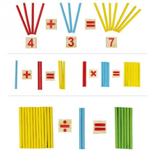 Wooden Educational Math Toy – Montessori, Sticks and Blocks