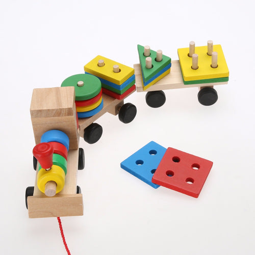 Wooden Stacking Train Block Toy