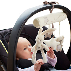 Mobile Rabbit Baby Plush Toy for Car Seat