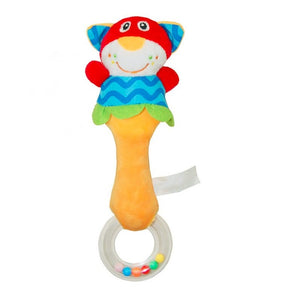 Plush Animal Baby Rattle Ring Bell Toy
