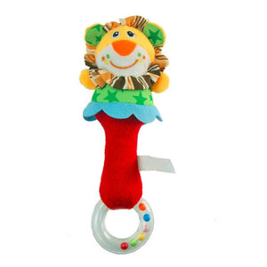 Plush Animal Baby Rattle Ring Bell Toy