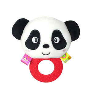 Plush Animal Baby Rattle Ring Bell Toy