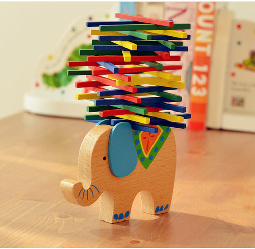 Wooden Educational Elephant Balancing Blocks